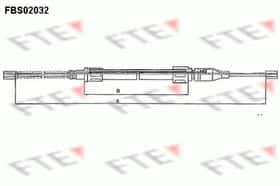 Трос ручного тормоза FTE FBS02032