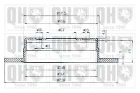 Тормозной диск Quinton Hazell BDC3447