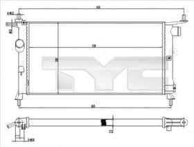 Радиатор охлаждения двигателя TYC 725-0020