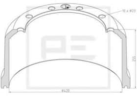 Гальмівний барабан PE Automotive 066.440-00A