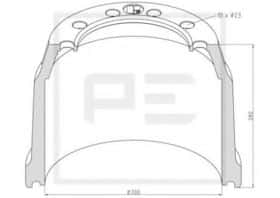 Гальмівний барабан PE Automotive 066.442-00A