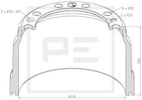Гальмівний барабан PE Automotive 146.137-00A