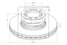 Тормозной диск PE Automotive 10621000a