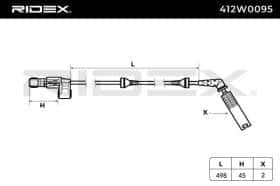Датчик ABS RIDEX 412w0095