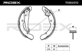 Тормозные колодки RIDEX 70b0010