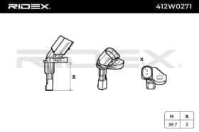 Датчик ABS RIDEX 412w0271