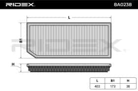 Воздушный фильтр RIDEX 8a0238