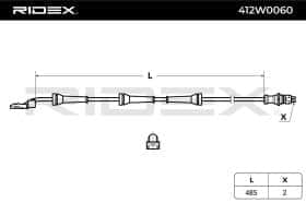 Датчик ABS RIDEX 412w0060