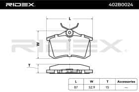 Тормозные колодки RIDEX 402b0024