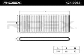 Фільтр салону RIDEX 424i0038