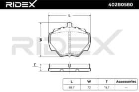 Тормозные колодки RIDEX 402b0580