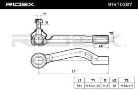 Наконечник кермової тяги RIDEX 914t0287