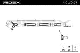 Датчик ABS RIDEX 412w0127