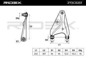 Рычаг подвески RIDEX 273c0251