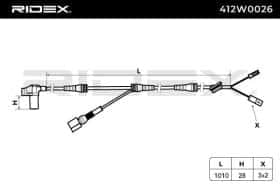 Датчик ABS RIDEX 412w0026