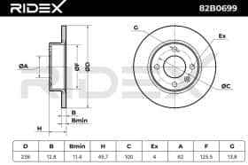 Тормозной диск RIDEX 82b0699