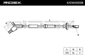 Датчик ABS RIDEX 412w0008