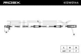 Датчик ABS RIDEX 412w0144