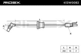 Датчик ABS RIDEX 412w0082