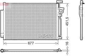 Радиатор кондиционера Denso dcn20040