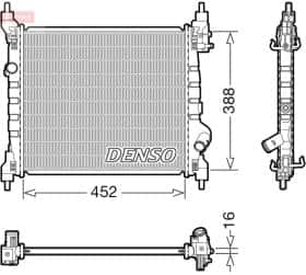 Радіатор охолодження двигуна Denso drm15014