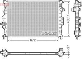 Радиатор охлаждения двигателя Denso drm10115