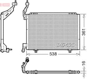 Радіатор кондиціонера Denso dcn10037
