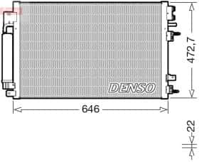 Радіатор кондиціонера Denso dcn13022