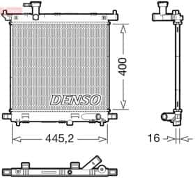 Радіатор охолодження двигуна Denso drm46066