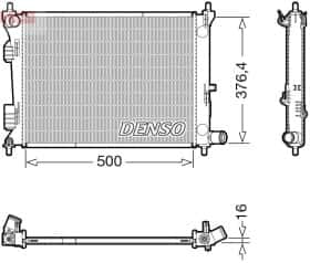 Радіатор охолодження двигуна Denso drm41017