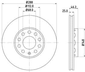 Тормозной диск Mintex mdc768c