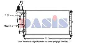 Радіатор охолодження двигуна Aks Dasis 080026N
