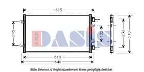 Радиатор кондиционера Aks Dasis 082360N