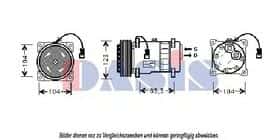 Компрессор кондиционера Aks Dasis 850481N