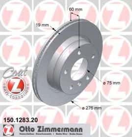 Тормозной диск Zimmermann 150.1283.20
