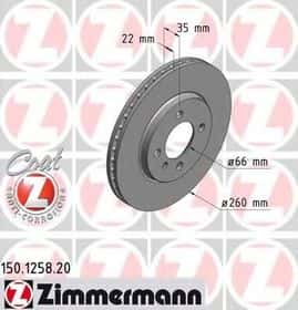 Тормозной диск Zimmermann 150.1258.20