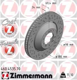 Гальмівний диск Zimmermann 460453570