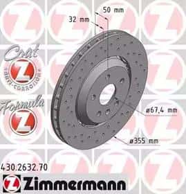 Гальмівний диск Zimmermann 430.2632.70