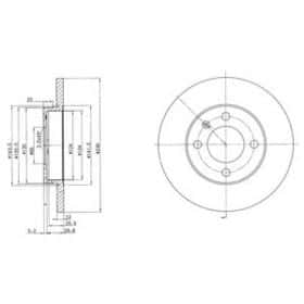 Гальмівний диск Delphi BG2116