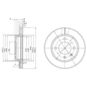 Гальмівний диск Delphi BG2273