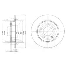 Гальмівний диск Delphi bg4025c