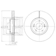 Гальмівний диск Delphi BG9056C