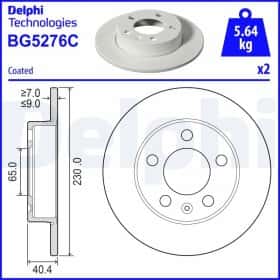 Гальмівний диск Delphi bg5276c