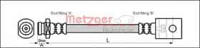 Тормозной шланг Metzger 4112525