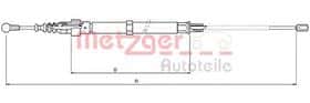 Трос ручного гальма Metzger 10.7508