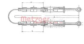 Трос ручного тормоза Metzger 321.4