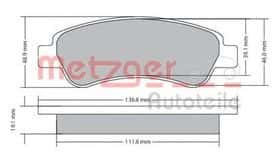 Тормозные колодки Metzger 1170085