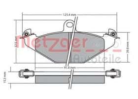 Тормозные колодки Metzger 1170362