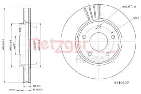 Тормозной диск Metzger 6110802