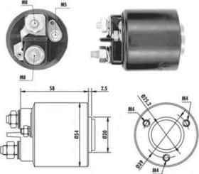 Тягове реле стартера Magneti Marelli 940113050059